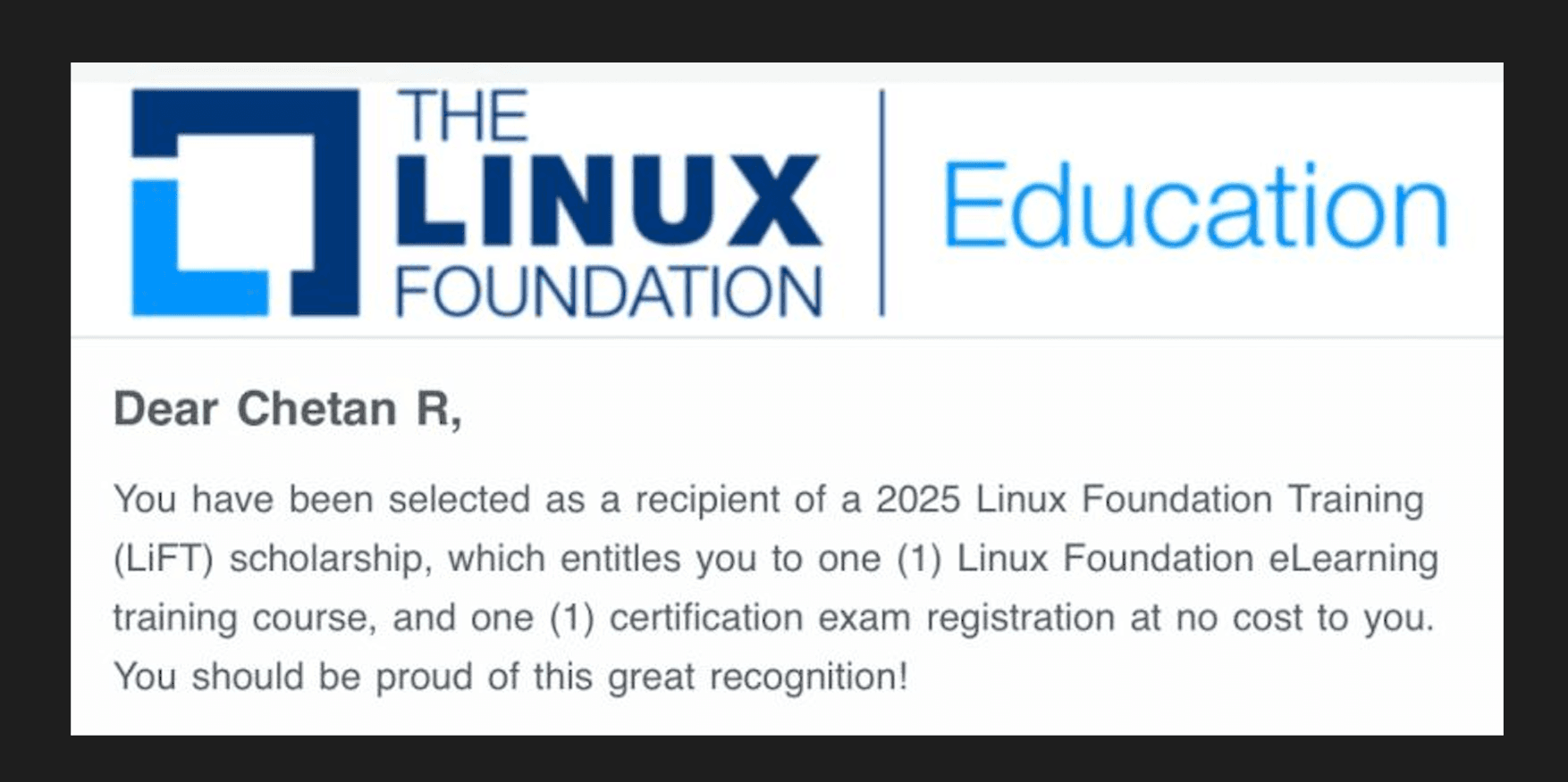 LiFT Scholarship - Linux Foundation